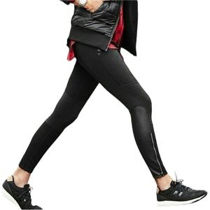 Athleta Athletic Leggings Black Moto Faux Leather Size Small